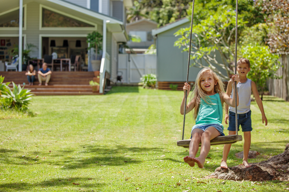 Happy family in pest free home